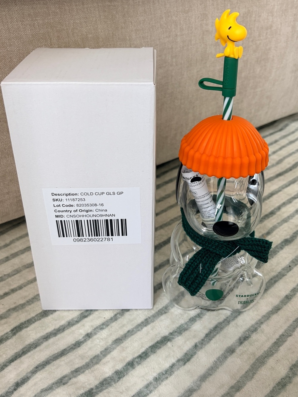 Starbucks x Peanuts Collection - Snoopy Glass Cold Cup